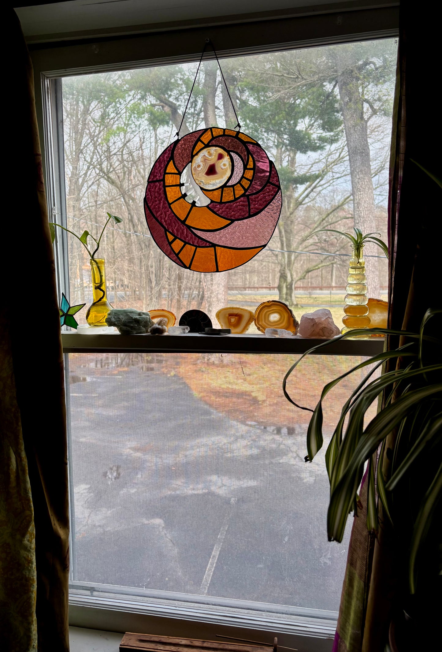 Amber Agate Spiral