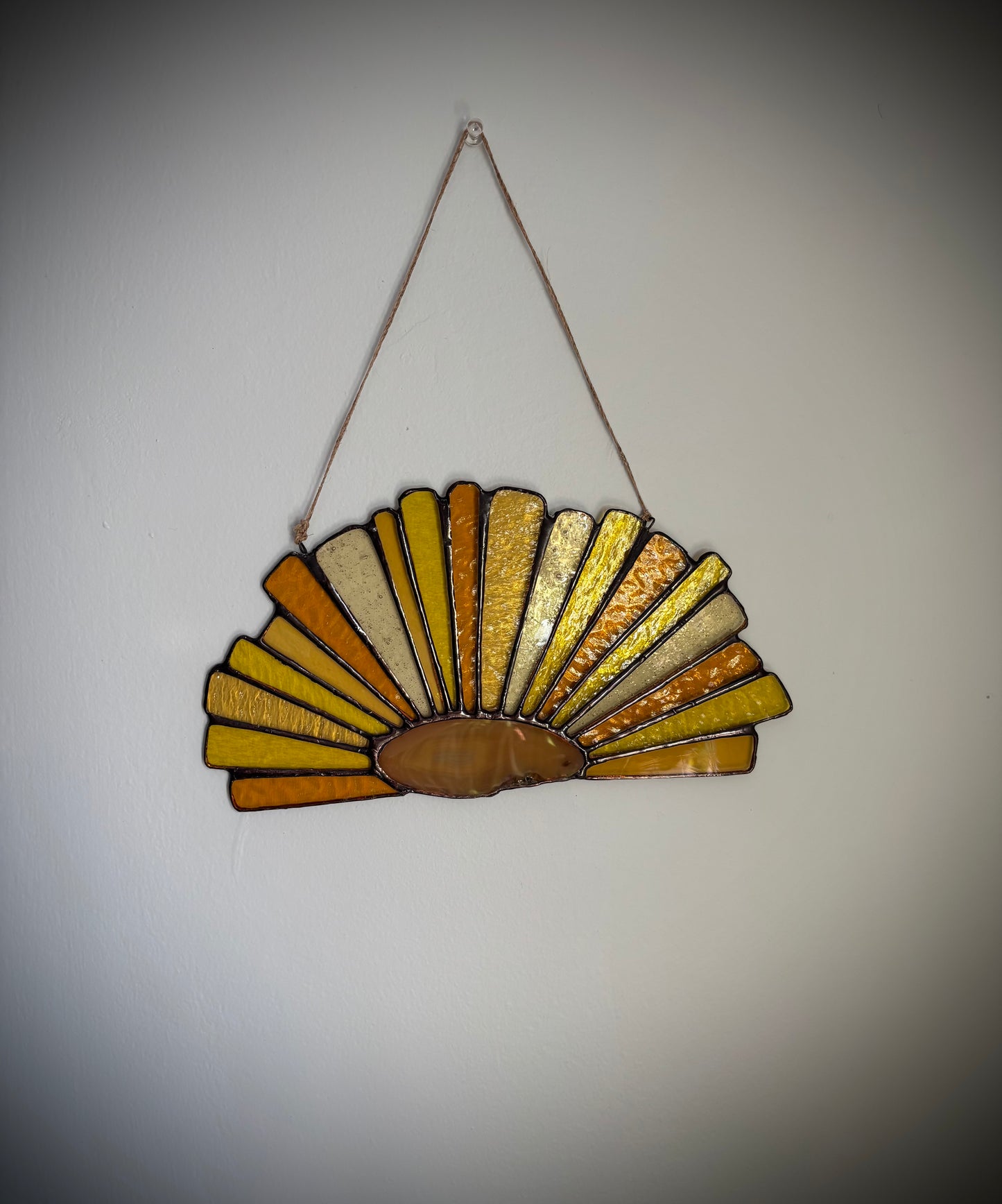 Agate Slice Stained Glass Suncatcher