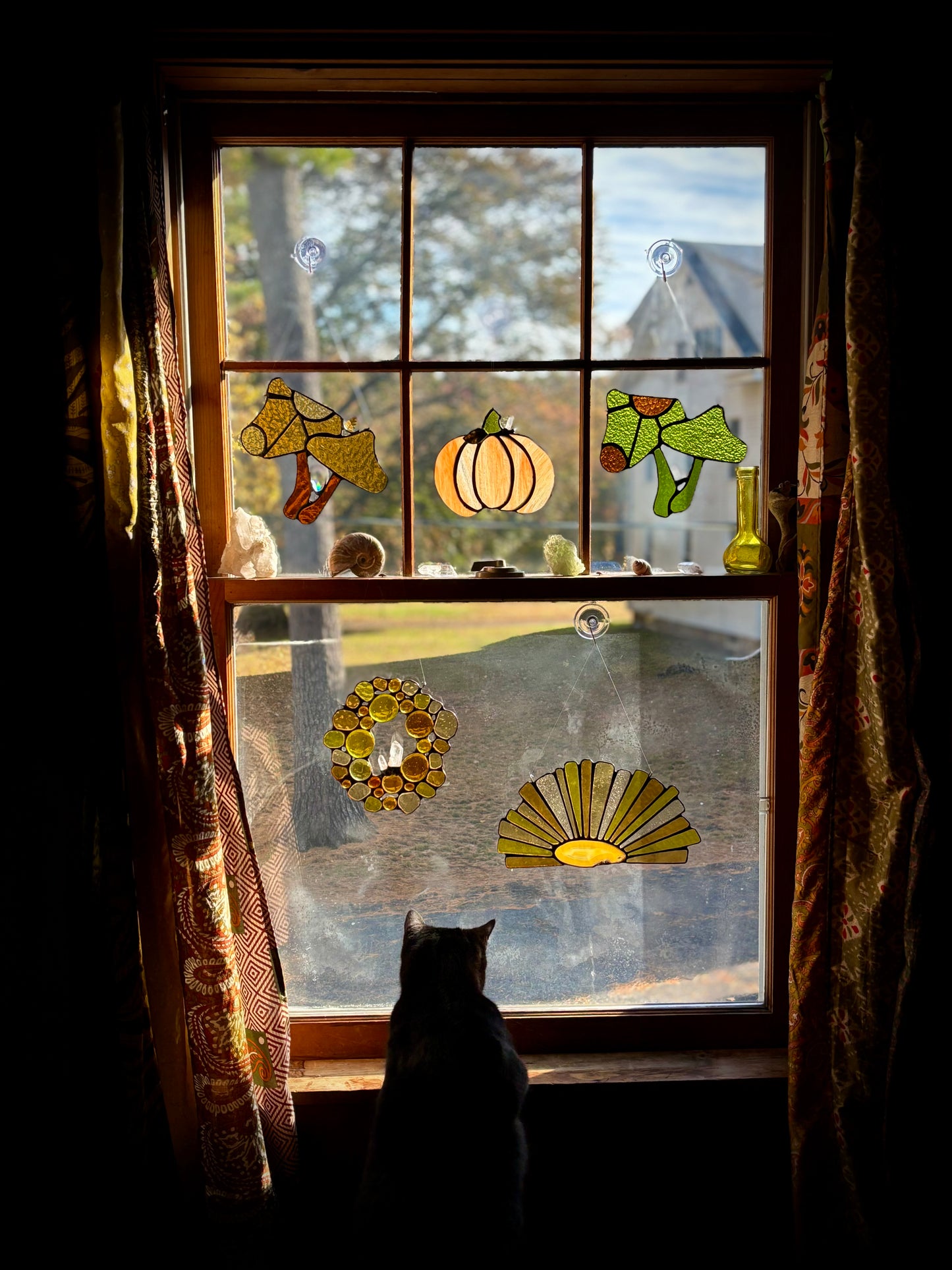 Stained Glass Quartz Crystal Cluster