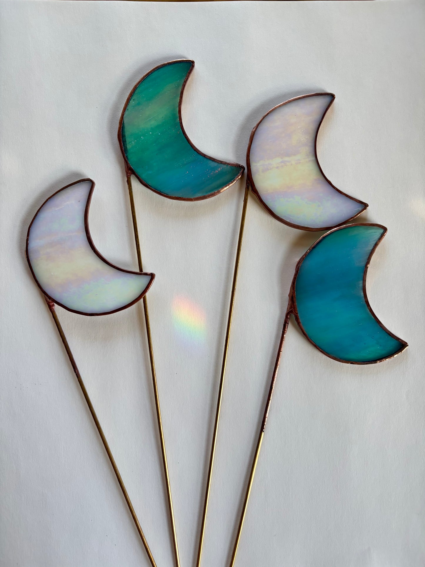 Iridescent Moon Plant Stake
