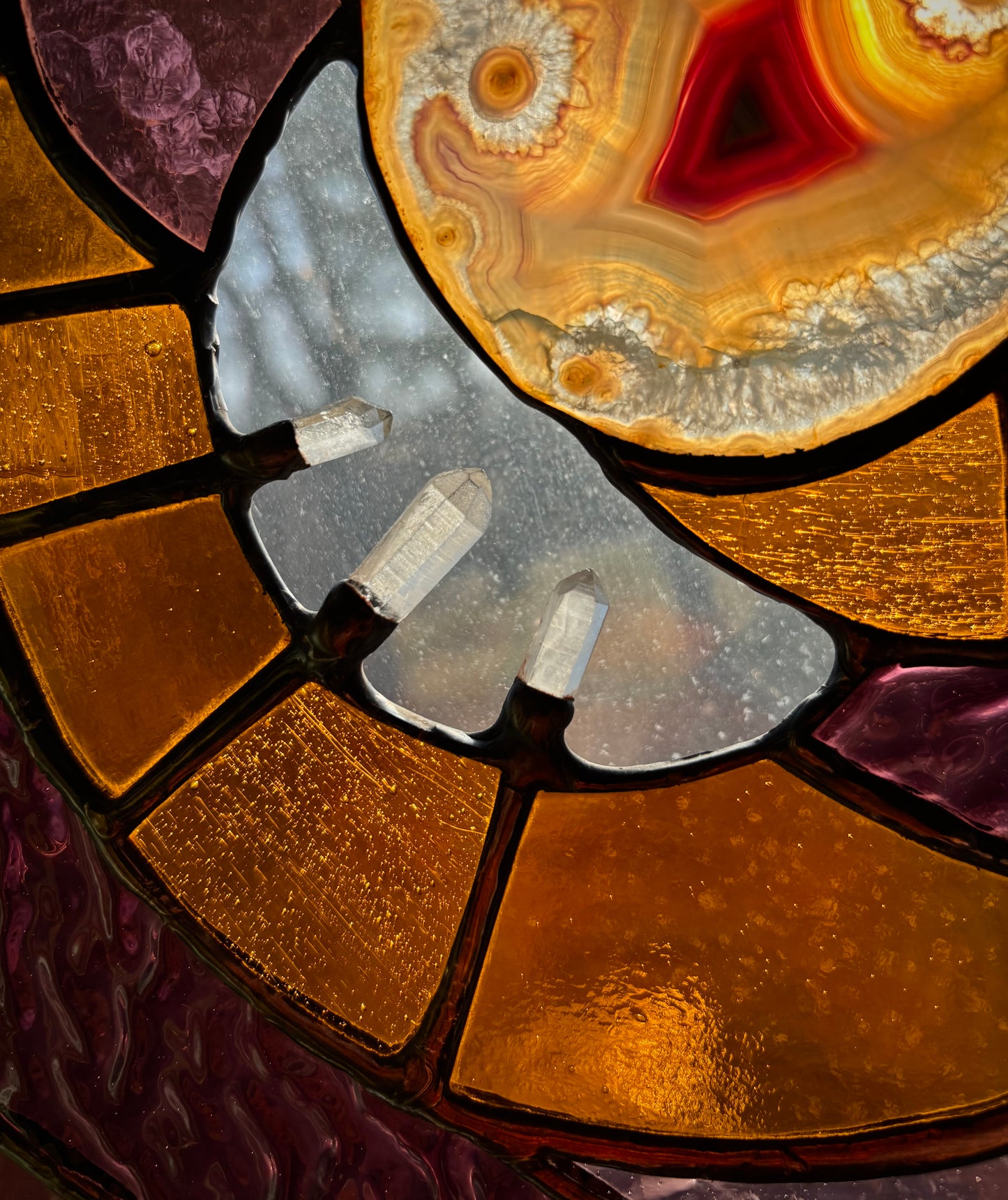 Amber Agate Spiral