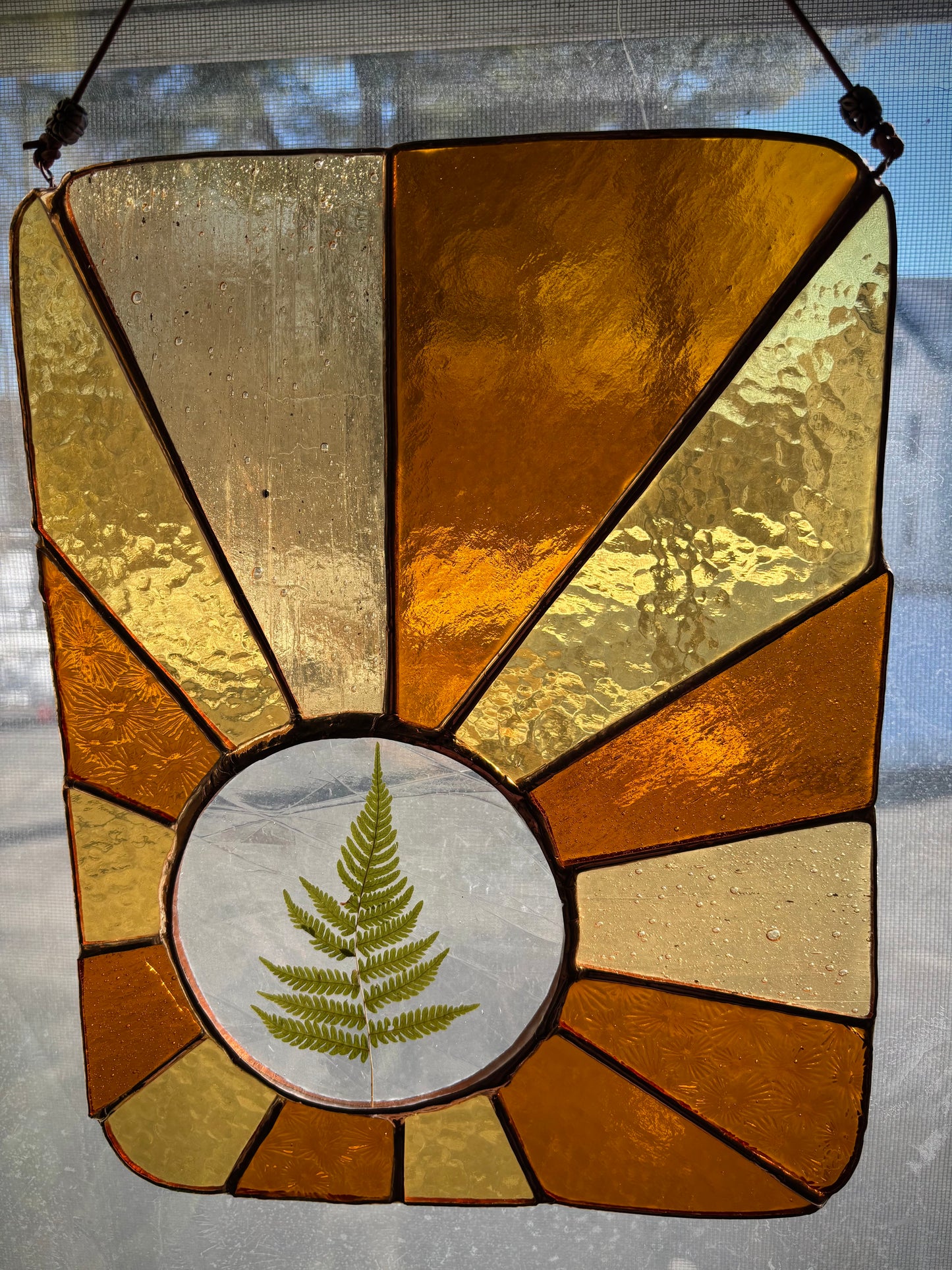 Sun Rays with Pressed Fern