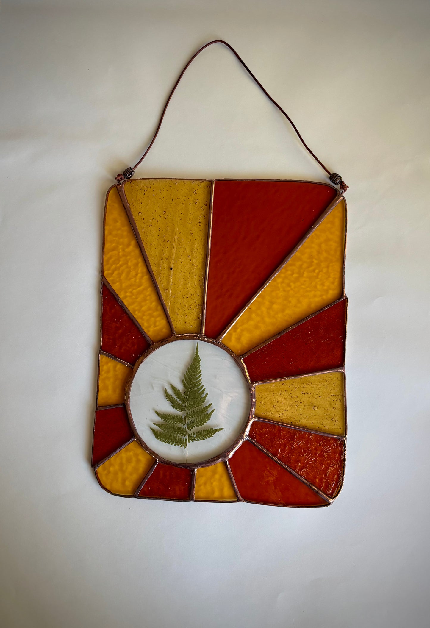 Sun Rays with Pressed Fern