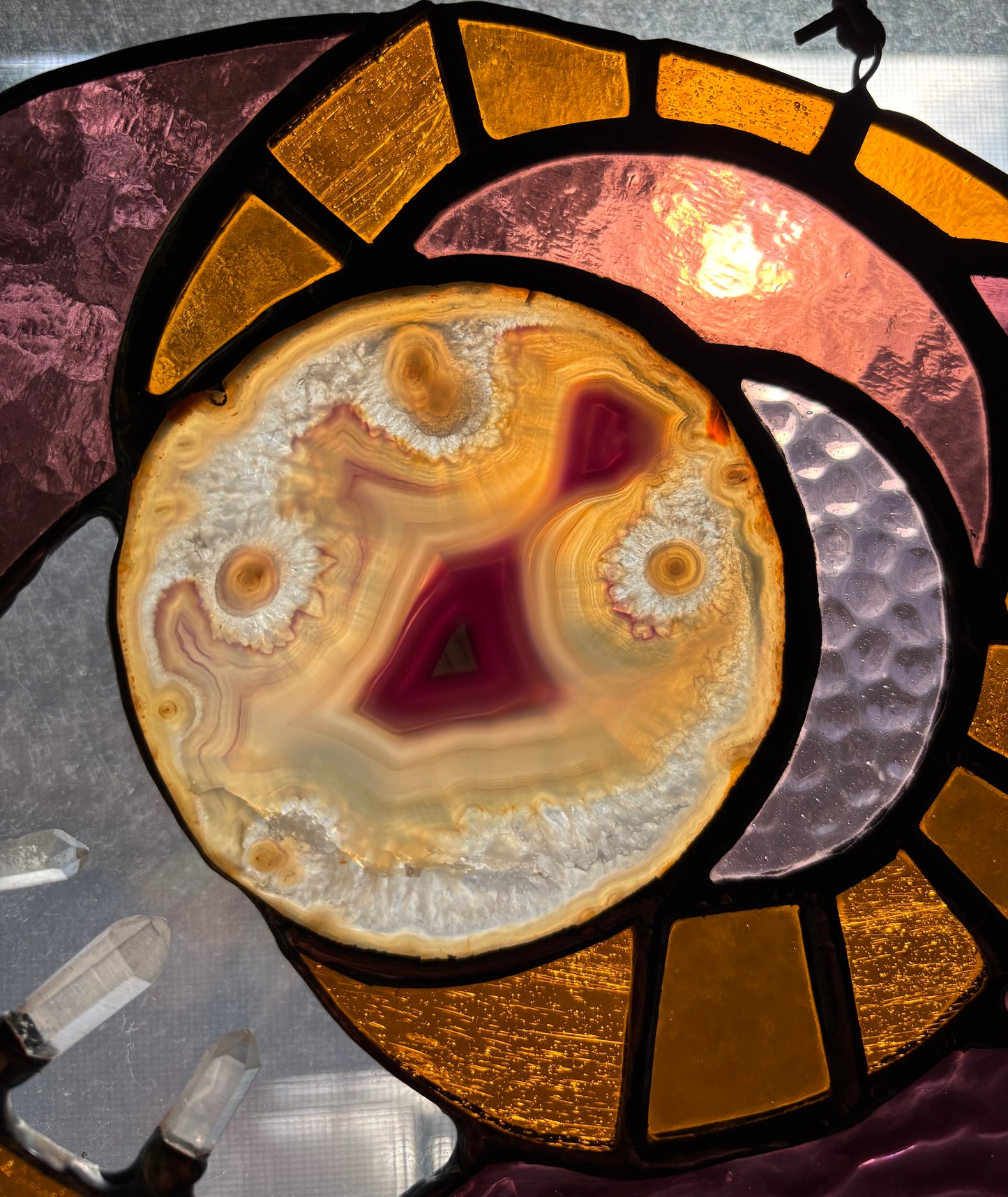 Amber Agate Spiral
